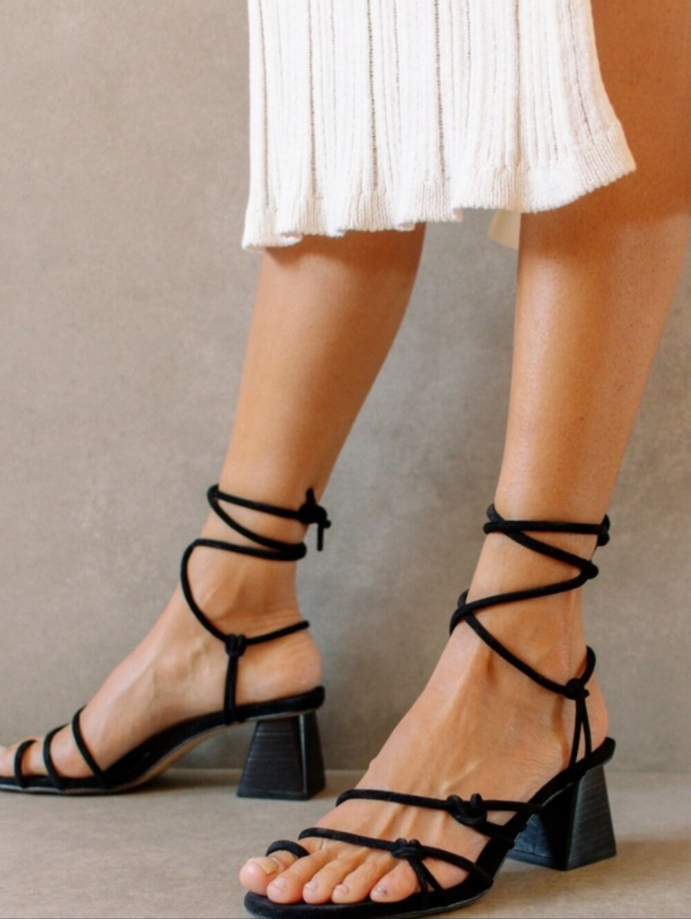 The Goldie Sandal by Aloha's - Black Suede 38
